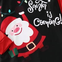 Božićne pidžame za porodični roditelj-dijete odijelo Zimska pad vesele Santa otiske odjeće podudaranje