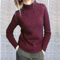 Fjofpr Ženski pad vrhova pulover džemperi za žene lagani pleteni džemper vrhovi čvrste boje, elegantni