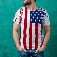 Žene Man USA Kratki rukav O vrat Print Tops bluza T Majica Dječji dječaci Djevojke T Majice Zastava