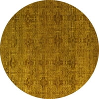 Ahgly Company u zatvorenom okruglom apstraktno žutim modernim prostirkama područja, 5 'krug