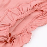 Ženske vrhove bluza casual kratki rukav Solicinski dame Ljetni tunik vrhovi okrugli izrez Modni ružičasti