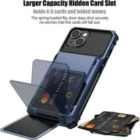 Za iPhone futrolu sa držačem kartice [Čurnice] Dual Slow Heavy Rashofofofofoff IPhone novčanik s skrivenim