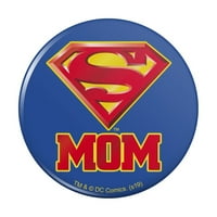 Superman Super Mama Shield Logo PINBACK PIN