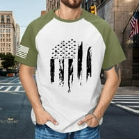 Hanas Ljeto Novo Muški Raglan Nezavisni jednodnevni dan Američka zastava Nan Ležerna košulja