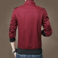 Muška modna casual solidna boja tanka jakna jakna top bluza