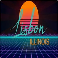 Lisabon Illinois frižider magnet retro neon dizajn