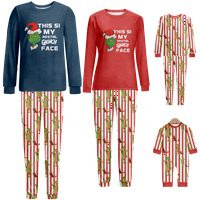 Obiteljski božićni pidžami Božićne Grinch tiskane veličine za djecu za kućne ljubimce-kućne ljubimce