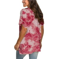 Košulje s dugim rukavima za žene u čišćenju Ženske modne modne veličine gradijentna boja V-izrez majica