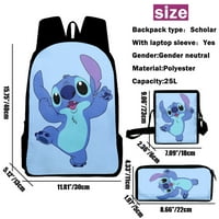 Stitch crtani notebook-ovci ruksak + torba za ručak + futrola za olovke