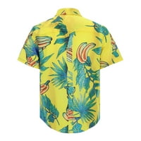 Petort Ležerne majice za muškarce Modni muški golf polo majica kratkih rukava za zaštitu od sunca na otvorenom, brzo suho, lagana i mekana žuta, xl
