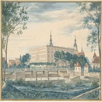 Pogled na dvorac Dessau iz Istočnog plakata Print Heinrich Olivier