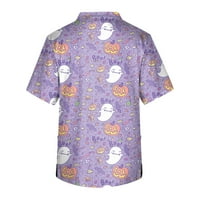 HHEI_K Polo majice modni muški kratki rukav V izrez Halloween Ispis Radni prsa