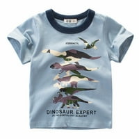 Fattazi Toddler Kids Baby Boys kamuflažni dinosaur kratki rukav Crewneck T majice na vrhu tee odjeću