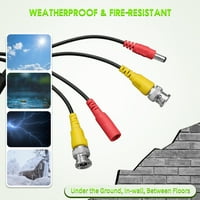 -Geek 25ft BNC kabel, otporna na vremenske otporne na papir otporna na nošenje, sve u jednom kablu za