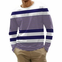 Fule Mens Striped Slim Fit s dugim rukavima majice za blube Majica pulover mišićne vrhove