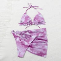 Ženske kupaće kostime za žene Tie-Dye Halter Bikini Sarongs Pokrijte kupaći kostim kupaći kostimi za