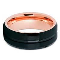 Čovjekov vjenčani prsten, ružin zlatni volfram prsten, zaručni prsten, vjenčani prsten, volfram karbidni