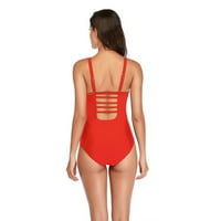 Cleance ispod $ OTVORE, AXXD Čvrsta boja Spojena kostim seksi kostim kupaćim kostima za čišćenje crvene