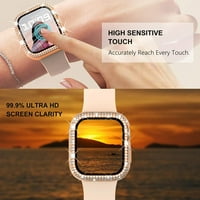 Kompatibilan sa Apple Watch Case poklopcem sa zaštitnikom zaslona, ​​Crystal Bling Case Diamond Zaštitni