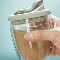 Kup za kafu Prozirna izolirana staklena čaša u obliku jaja u obliku jaja sa poklopcem