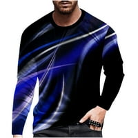 Cacomomrkark pi Muške majice s dugim rukavima Pulover Stripe 3D tiskana majica bluza