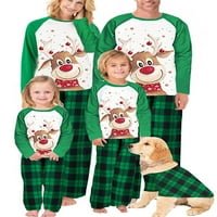 Porodica vekova Božićne pidžame setovi za odmor ELK Print Sleep Ležište Xmas Loungeweb Set Jammyes za