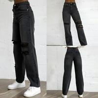 Kali_store joga hlače sa džepovima za žene ženske povremene hlače sa širokim nogama sa elastičnim strukom