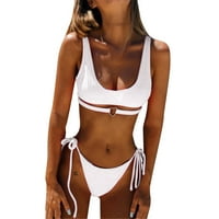 Yubnlvae ženske modne kupaći kostim Split kupaći kostim čvrste boje kupaći kostim