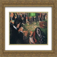 Edvard Munch Matted Gold Ornate uokvirene umjetnosti 'od ruleta'