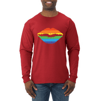 Rainbow usne cool slatka LGBT pride majica s dugim rukavima