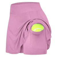 Qazqa ženski suknje za tenis Unutarnji kratkiši elastični sportovi Golf Skort s džepovima Pink XL