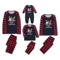 wsevypo božićne pidžame za obitelj podudaranje crvene plairane PJS Spavaće odjeće Pokloni za muškarce