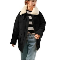 Fonwoon jakne za žene, žene zimska modna alata dugačak tanka pamučna jakna kaput zimski kaputi božićni