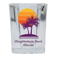 Klaonica plaža Hawaii suvenir četvrtasto shot staklenim dlan dizajnom