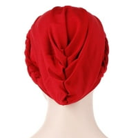 Xiuh Ženska turbanska kapa perla marama za jamu Beanie Twisted pletenica Wrait Hat Headwear modni šeširi