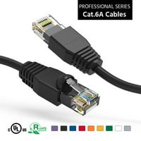 20ft CAT6A UTP Ethernet mrežom pokrenuta kabl crna, pakovanje