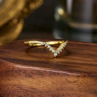 18K žuti zlatni moissanite v oblikuje vjenčani prsten za žene