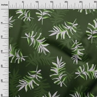 Onuone pamučna svila tamnozelena tkanina Sažetak lišće prekrivajući zalihe ispisa šivaće tkanine sa