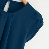 Yyeselk Ležerni vrhovi dugih rukava za žene zimski pad V-izrez Petaljne rukave Šifonske bluze Poslovni