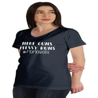Inkmeso Nerf Guns Messy Buns mame Life Thirt za ženske kratke grafičke majice