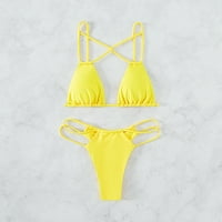 Leey-World Women Bikini kupaći kupaći kostim Ženski izrezani Twist Prednji prednji underwire Bikini