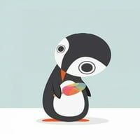 Pingu voli posterak za sladoled Print od Volkan Dalyan