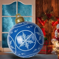 Vanjski božićni napadački ukrašen kuglastim džinovskim božićnim božićnim ukrasima božićnog drveća