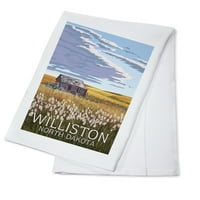 Dekorativni ručnik za čaj, pregača Williston, Sjeverna Dakota, pšenično polje i kolica, uniseks, podesiv,
