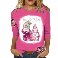 Pink Logo - Svjesnost raka dojke Podrška ženskoj majici Cancer Cancer Bluuses Cancer Teeness Tees namazio