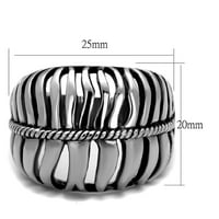 Luxe nakit dizajnira muški visoko polirani prsten od nehrđajućeg čelika sa mlaznim crnim epoksidom -