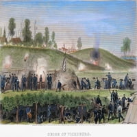 Opsada Vicksburga, 1863. Nthe opsada Vicksburga, Mississippi, maj do jula 1863. godine: čelična gravura,