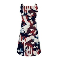 4. jula odijela Ženska američka zastava Mini sandresses bez rukava seksi patriotske haljine zatvaraju