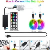 LED striptiz, ehoful 32.8ft promjena boje RGB LED traka s daljinskim upravljačem, premium RGB LED za