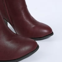 Giligiliso Cipele Žene Chunky Debele visoke potpetice Dame Retro patentne cipele za pad rasne